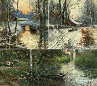 H. WEIGELT (German, early 19th century) twelve various watercolours, mainly rural landscapes