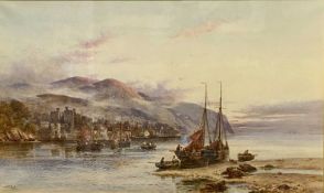 STUART LLOYD (1858-1926) large impressive watercolour - entitled 'Conwy Castle', signed lower