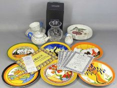 GROUP OF COLLECTABLE CERAMICS, including six Bradford Exchange limited edition Wedgwood plates,