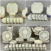 ASSORTED TEAWARE, including Shelley octagonal form tea service, pattern 11477, including teapot