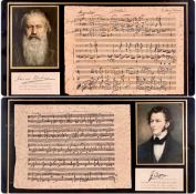 TWO REPRODUCTION MUSICAL MANUSCRIPTS, Johannes Brahms Sonata F Minor and Frederic Chopin Prelude