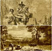 COLLECTION OF OLD MASTER ETCHINGS, Nicholas Berghem (1624-1683) peasant with cattle