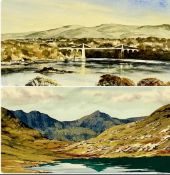 WINSTON MEGORAN (1913-1971) watercolour - entitled verso 'Llyn Teyrn, Snowdonia'