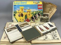 ASSORTED COLLECTABLES, including British History picture cards, various stamps, postcards