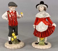 TWO ROYAL WORCESTER LIMITED EDITION FIGURES, 'Y Ferch Gymraeg - Welsh Girl', and 'Y Cymro Bach