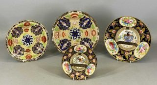 EARLY 19TH CENTURY PORCELAIN, including a Swansea type circular plate