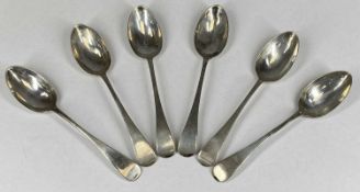 VICTORIAN SET OF SIX SILVER DESSERT SPOONS, John Round & Son, Sheffield 1897, 8.5ozt