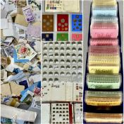 COLLECTION OF STAMPS, FIRST DAY COVERS & COINS including an incomplete run of pennies from 1895-1967