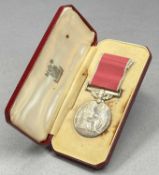 BRITISH EMPIRE MEDAL to John E. Evans, with ribbon, in presentation box from The Royal Mint