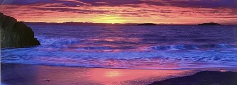 TURTLE PHOTOGRAPHY colour photograph - Sunrise over Abersoch Bay and Islands