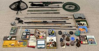 FLY FISHING: LARGE PARCEL OF EQUIPMENT, including reels, rods, flies, etc.