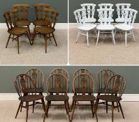 VINTAGE ERCOL CHAIR ASSORTMENT, including painted spindle and feather back, etc. (18)