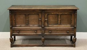 OAK DRESSER BASE, 89 (h) x 152 (w) x 53cms (d)