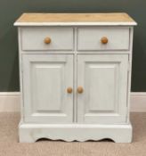 PAINTED PINE CUPBOARD, 83 (h) x 78 (w) x 45cms (d)