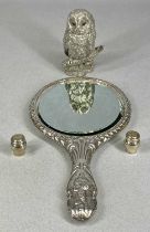 SILVER COLLECTABLES, including silver backed hand mirror with embossed decoration