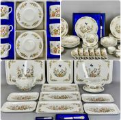 AYNSLEY COTTAGE GARDEN COMPREHENSIVE TABLEWARE SERVICE, for 6 persons, including boxed coffee set