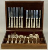 CANTEEN OF SILVER-PLATED KING'S PATTERN CUTLERY, for 6 persons, 50 pieces