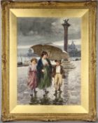 LEONARDO MORELLO (Italian school, 19th/20th century) watercolour - entitled 'A Rainy Day, Venice'