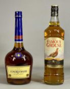 ALCOHOLIC BEVERAGES: COURVOISIER VS COGNAC 1L, 40% vol., and Famous Grouse 1L, 40% vol.
