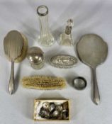 DRESSING ACCESSORIES & OTHER COLLECTABLES, including cylindrical cut-glass scent bottle