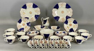 GAUDY WELSH 19TH CENTURY TULIP TEA SERVICE, approx. 40 pieces, and one other similar service