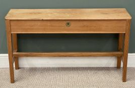 VINTAGE PITCH PINE HALL TABLE having lift top, 71 (h) x 122 (w) x 33cms (d) Provenance: private