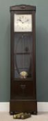 EDWARDIAN OAK LONGCASE CLOCK having silvered dial, 200 (h) x 50 (w) x 25cms (d) Provenance:
