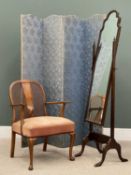 VINTAGE FURNISHING ASSORTMENT to include four-fold dressing screen, 169 (h) x 145 (w) x 2cms (d),