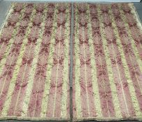 PLAS TEG HOUSE CONTENTS: CLASSICAL STRIPED & PATTERNED DRAPES, CURTAINS ETC, 350 x 180cms the