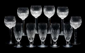 ELEVEN WATERFORD CRYSTAL 'COLLEEN' GLASSES, comprising six hock glasses and five champagne flutes (