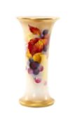 KITTY BLAKE FOR ROYAL WORCESTER: TRUMPET SHAPED VASE, pattern shape 923, painted with autumn