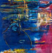 ‡ TOM NASH (1931-2013) acrylic on card - entitled verso, 'Henri - Marais Poitevin' on Attic