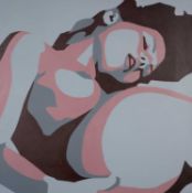 ‡ KES RICHARDSON (b. 1976) acrylic on canvas - entitled verso 'Emma-70', signed and dated verso