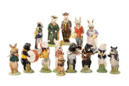 ASSORTED BESWICK ANIMAL FIGURINES, including nine pig musicians playing various instruments, two