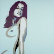 ‡ KES RICHARDSON (b. 1976) acrylic on canvas - entitled verso 'Kathy-15', signed and dated verso