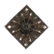 ELIZABETH LEWIS (Welsh, 1928-2014) metal, resin, and glass construction - abstract, signed verso, 47