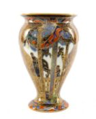 RARE DAISY MAKEIG-JONES FOR WEDGWOOD VASE, 'Lahore' pattern No. Z5266, ovoid shape No. 2351,