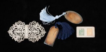 SILVER COLLECTABLES comprising Edward VII silver double stamp trough, Birmingham 1902, Robert