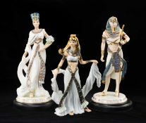 TWO COMPTON & WOODHOUSE WEDGWOOD 'LEGENDS OF THE NILE' FIGURINES comprising, Tutankhamun - The Boy