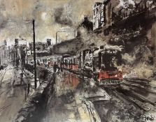 ‡ WILLIAM SELWYN (Welsh b.1933) limited edition (1/95) lithograph - Welsh Highland Railway, fully