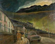 ‡ GEORGE CHAPMAN (1908-1993) oil on board - entitled verso, 'Steep Hill' on Attic Gallery label,