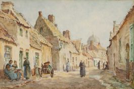 TOM CLOUGH RCA (1867-1943) watercolour - Bruges, signed, 29 x 45cms
