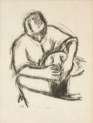 ‡ MARTIN BLOCH (1883-1954) lithograph - entitled verso, 'Hair wash', printed initials, dated verso