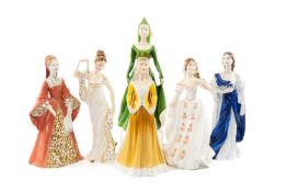 COALPORT BONE CHINA LIMITED EDITION 'HISTORY OF COSTUME FIGURINES' comprising Ltd. Ed. (459/500)