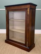 LATE VICTORIAN WALNUT PIER CABINET, satinwood strung, gilt metal mounts, over-painted faux