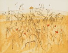 ‡ LOLA SPAFFORD (b.1930) limited edition (12/75) etching - entitled, 'Cornfield, Suffolk', signed,