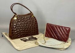 DESIGNER HANDBAGS, Bol-Perdix Spanish designer handbag, and a similar style clutch bag Provenance: