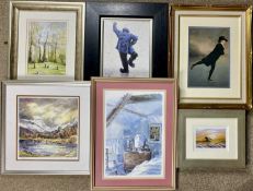 WELSH & OTHER ARTISTS GROUP OF PICTURES, including KEITH ANDREW (b. 1947) limited edition (493/