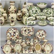 MASONS CHARTREUSE & MANDALAY, a large assortment of tableware and ornaments, including vases,