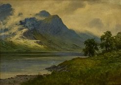 ‡ DAVID WOODFORD (b. 1938) watercolour - Llyn Ogwen, signed lower right, 29 x 41cms Provenance: